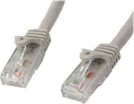 StarTech .com Cat6 Gigabit Snagless Patchkabel - RJ45 UTP Netzwerkkabel mit Schutzmanschette - Cat 6 Kabel - Patch-Kabel - RJ-45 (M) bis RJ-45 (M) - 1 m - UTP - CAT 6 - ohne Haken - Grau