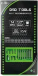 DSDTOOLS 1/2" PAVAROS 10 mm "RIBE" galvučių komplekts, 14 gab. DS1213