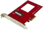 StarTech.com U.2 auf PCIe Adapter f&uuml;r 2.5 U.2 NVMe SSD - SFF 8639 - 4x PCI Express 3.0 - NVMe PCIe Adapter - U.2 PCIe Karte - Schnittstellenadapter - 2.5 (6.4 cm) - Ultra M.2 Card - PCIe 3.0 x4 - Rot