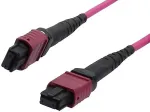 Synergy 21 Synergy21 LWL-MTP&reg;-Female Patchkabel OM4 LowLoss(ELite), 12 Faser, Typ B crossed, erika-violett, 2m