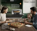 Proficook PC-PO 1323 stainless steel pizza oven (brushed finish), up to 2,100 watts, for pizzas ? 31.5cm, incl. pizza peel