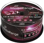 Toorikud MEDIARANGE CD-R 700 MB, CD-R blanks 52x, 50 pieces, printable