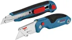 Bosch cutter knife set Professional, 2-piece, carpet knife (blue, for snap-off blades and trapezoidal blades)