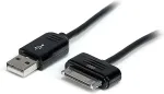 StarTech.com Dockanschluss-auf-USB-Kabel f&uuml;r Samsung Galaxy Tab - Tablet-Lade- / Datenkabel - USB - 24/28 AWG - USB Typ A, 4-polig (M) - Samsung 30-poliger Dockanschluss (M) - 2,0m - abgeschirmt - Schwarz - f&uuml;r Samsung Galaxy Tab, Tab 10, Tab 2, Tab  ...