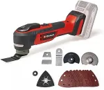 EINHELL Professional cordless multi-function tool TP-MG 18 Li BL-Solo, 18V red/black, without battery and charger, including accessories