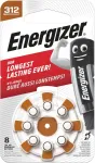 Energizer kuuldeaparaadi patarei Zinc Air AZ312DP8 TL8