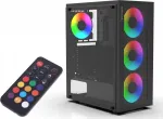 Korpus INCA Geh&auml;use Mid-Tower/ATX/Metall&Glas/USB/RGB schwarz