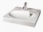 No name WASHBASIN CLARO+SIPHON+HANGERS 60X60CM