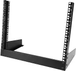 StarTech .com 8 HE Desktop Rack - 2 Post Open Frame Rack - Offenes Rahmenrack (2 St&auml;nder) - 8U
