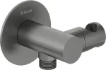 Deante Round angled connector with handset holder