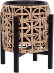 Home4you Lillepott WICKER alusega 20x20xH23cm, helepruun