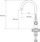 QUADRON Virtuvinis mai&scaron;ytuvas JODIE Q LINE SLIM 3623511_BLMPVDG1, matinė juoda/aukso