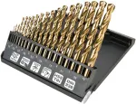 NEO TOOLS Wiertła do metalu HSS-TiN 1.0-10.0 mm, zestaw 19 szt.