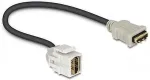 DeLOCK Keystone Modul HDMI Buchse 250&deg; > HDMI Buchse mit Kabel wei&szlig;