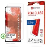 E.V.I DISPLEX Panzerglas 2D/ Clear (10H) f&uuml;r Samsung Galaxy A54 5G Eco-Montagerahmen, Tempered Glas, kratzer-resistente Schutzfolie, h&uuml;llenfreundlich