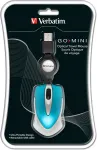 Hiir VERBATIM USB Maus Go Mini Optical Travel caribbean Blue retail
