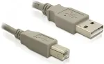 DeLOCK USB Kabel A -> B St/St 1.80m grau