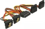 DeLOCK Kabel SATA 15 Pin Strom Stecker mit Einrastfunktion > SATA 15 Pin Strom Buchse 2 x unten / 2 x oben 15 cm