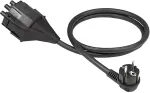 DiniTech NRGkick plug attachment earthing contact type E + F 13A (EU), adapter (black, 1.30 meters, for NRGkick charging unit)