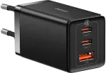 BASEUS GaN 5 Pro Fast Charger CCGP120201 65W 1x USB-A 2x USB-C PD 3.0 QC 4.0 + USB-C cable