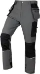 NEO TOOLS Spodnie robocze Mix&Match, 4 way stretch, z kaburami, Cordura, szaro-czarne, rozmiar XS