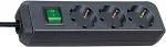 Brennenstuhl EXT CORD 1152300025 1.5M 3V BLACK