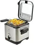 Frit&uuml;&uuml;r MESKO Home MS 4910 fryer Single 1.5 L Stand-alone 900 W Deep fryer Black, Satin steel