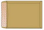 Kuvert Kirjakotid l&otilde;&otilde;tsaga B4, 250x353x40mm, 130g pruun, 5 tk