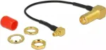 DeLOCK Antennenkabel - SMA Buchse 90&deg; - MMCX 90&deg; Stecker - 10cm - 50 Ohm (89626)
