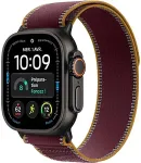 APPLE Nutikell Watch Ultra 4 (2026) GPS + Cellular 5G 49mm Must titaankorpus Burgundi v&auml;rvi Trail Loop M/L EU MJC44
