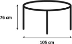 Home4you S&ouml;&ouml;gilaud ROXBY D105xH76cm, tamm/must