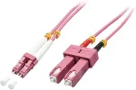 Lindy - Patch-Kabel - LC Multi-Mode (M) - SC multi-mode (M) - 10,0m - Glasfaser - 50/125 Mikrometer - OM4 - halogenfrei - violett (46364)