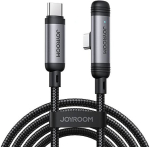Joyroom Type-C - Lightning EnjoyX seeria 90-kraadine kaabel A56, 60W, 480mb/s, 1.2m, Black (S-A56)
