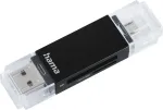 Kaardilugeja HAMA USB 2.0 OTG Card Reader Basic SD/microSD black