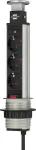 Brennenstuhl ALU Tower Power Table Extension Socket 3-way 2m