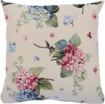 Home4you Padi HOLLY 45x45cm, lukuga, hortensiad, kangas 50% puuvill, 50% pol&uuml;ester, kangas 795