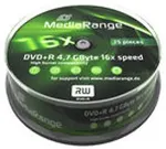 Toorikud MediaRange DVD+R 4.7GB 25pcs Spindel 16x