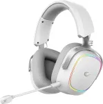 RAMPAGE Słuchawki RETSU Słuchawki bezprzewodowe nauszne BT 2.4G RGB białe