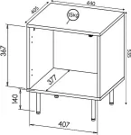 Cama MEBLE HOLE bedside table 2 pcs. 44x40.5x53.5 cm valge matt