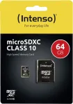M&auml;lukaart Intenso microSD 64GB 12/20 Class 10 +AD