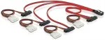 DeLOCK SAS Kabel Mini SAS 36Pin -> 4x SAS 29Pin + 4Pin Molex