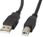 LANBERG USB-A(M)->USB-B(M) 2.0 Kabel 0,5m Ferrite sw
