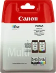 Tooner CANON PG 545 / CL-546 Multipack Sort Farve (cyan, magenta, gul) 180 sider Bl&aelig;k 8287B005