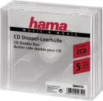 Toorikud HAMA CD-Double-Box pack of 5 Transparent Jewel-Case 44752