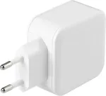 DELTACO USB-laadija, 2x USB-A 2,4 A, kokku 24 W, valge