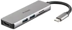V&otilde;rgukaart D-Link DUB-M530 laptop dock/port replicator Wired USB 3.2 Gen 1 (3.1 Gen 1) Type-C Aluminium, Black