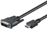 M-Cab Wentronic Goobay HDMI&trade; / DVI-D Kabel, Schwarz, 2 m - 19pol. HDMI&trade;-Stecker>DVI-D (18+1) Stecker (50580)