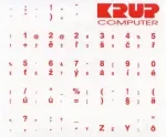 PREMIUMCORD keyboard sticker - white, Czech