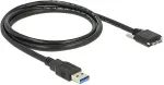 DELOCK USB 5 Gbps Kabel Typ-A Stecker zu USB 5 Gbps Typ Micro-B Stecker mit Schrauben 1 m