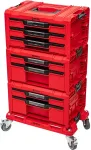 QBRICK System PRO DRAWER WORKSHOP SET 3 RED ULTRA HD CUSTOM